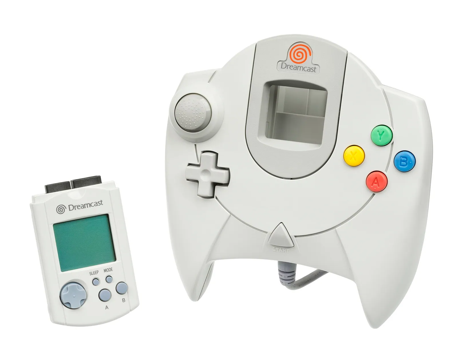 Dreamcast controller with a Visual Memory Unit