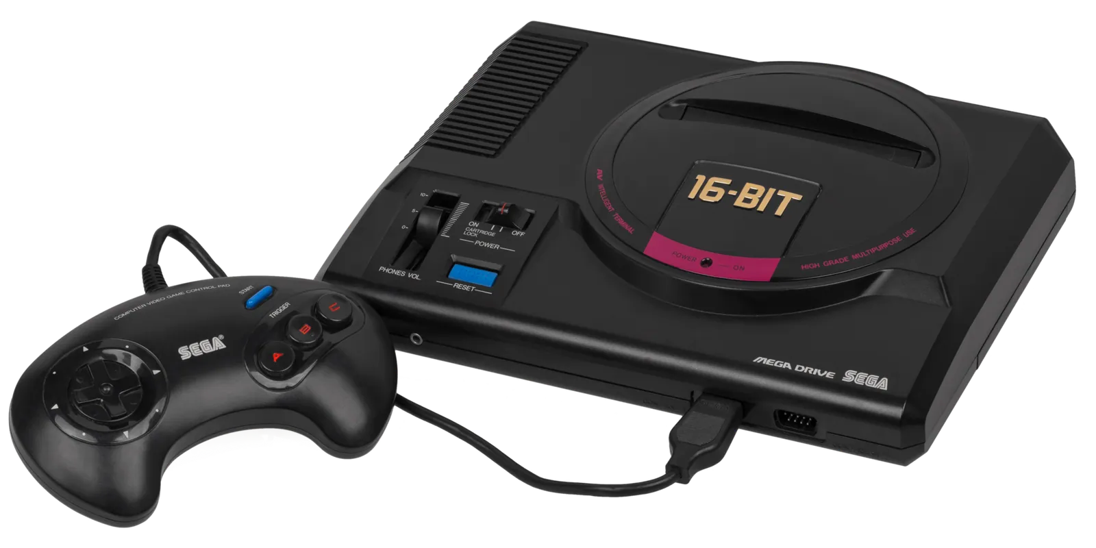Japanese Mega Drive (model 1) with controller