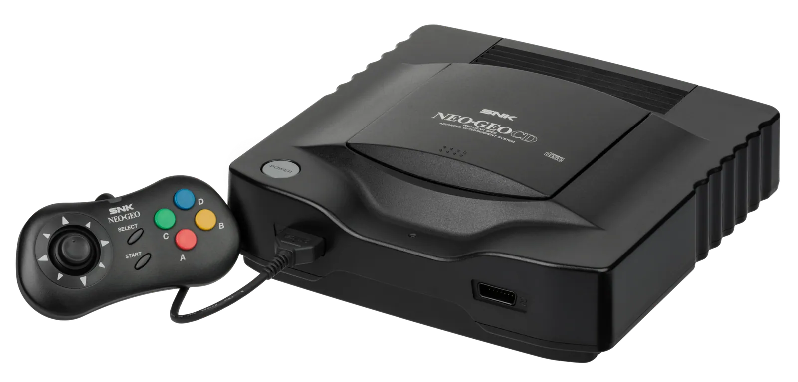 Neo Geo CD (top-loading model) with controller