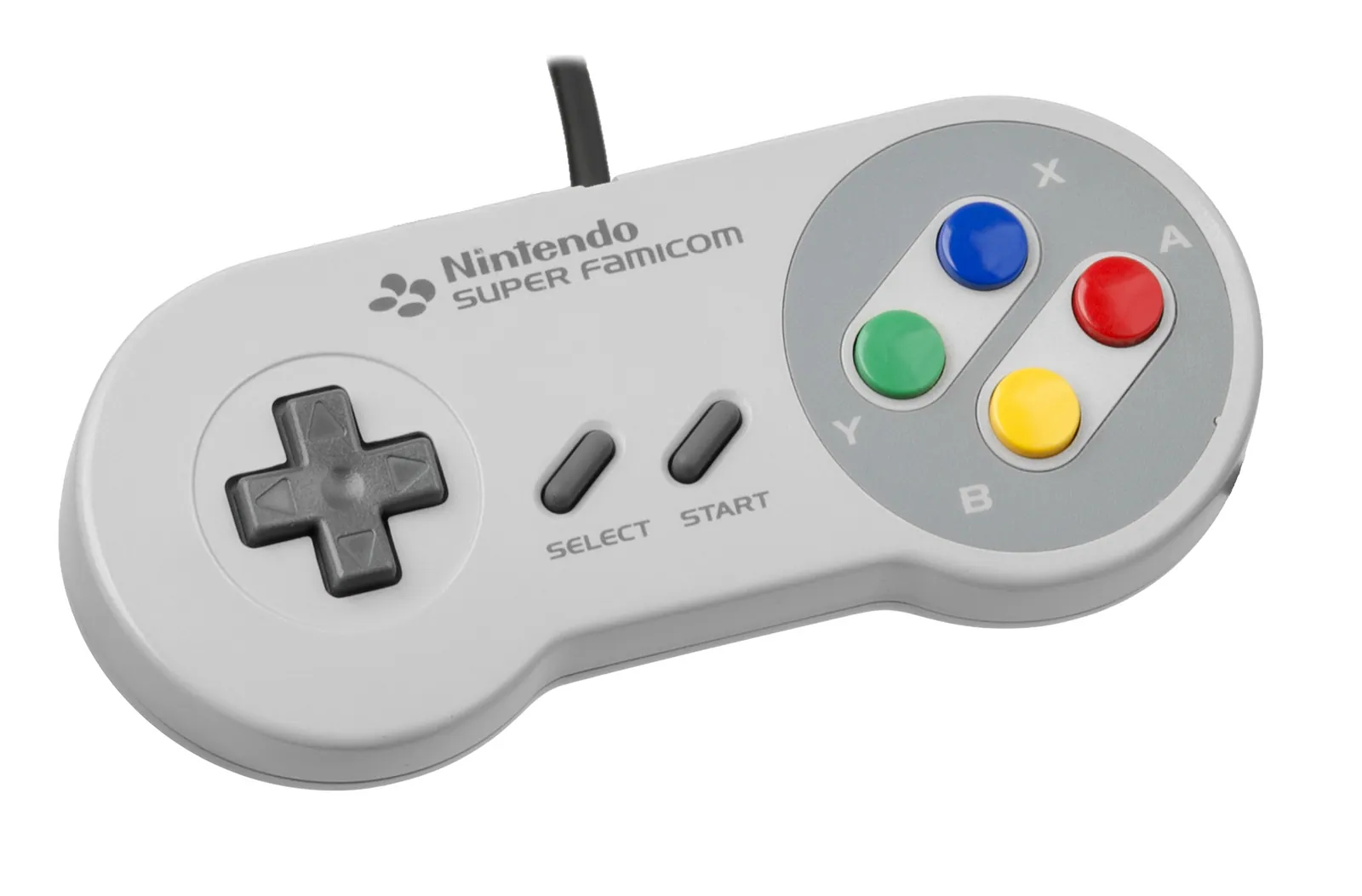 Super Famicom controller with four face buttons and shoulder buttons